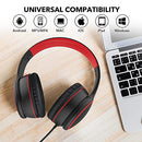 On-Ear Headphones with Microphone, Lightweight Folding Stereo Bass Headphones