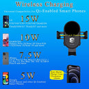 Wireless Car Charge,MEGACON 15W Qi Dashboard Windshield Air Vent Auto-Clamping Car Phone Holder Mount Wireless Charging for iPhone,Samsung,LG and More (QC3.0 Car Charger Adapter Included)