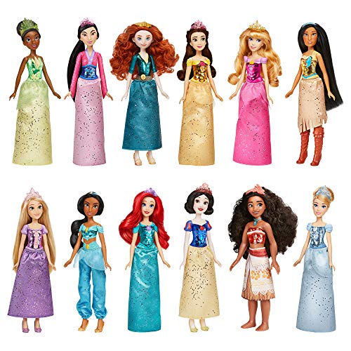 12 Royal Shimmer Fashion Dolls with Skirts and Accessories, Toy for Girls