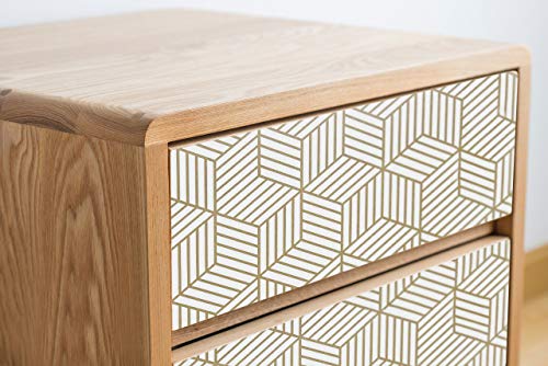 Gold and White Geometric Wallpaper Peel and Stick Wallpaper Hexagon