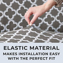 One Piece Stretch Couch Cover. Strapless Sofa Cover for Living Room.  (Sofa, Charcoal)