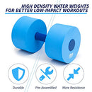 High-Density EVA-Foam Dumbbell Set - Soft Padded - Water Aerobics, Aqua Therapy