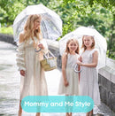 Women's Clear Bubble Umbrella – Transparent Dome Coverage – Large Windproof