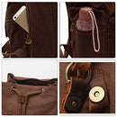 High Capacity Canvas Vintage Backpack - for School Hiking Travel 12-17" Laptop