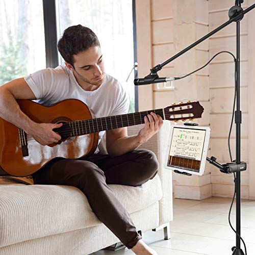 Mic Stand Tablet Holder, iPad Mount, Phone Holder for Microphone