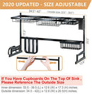 Dish Drying Rack Over The Sink -Adjustable Large Dish Rack Drainer