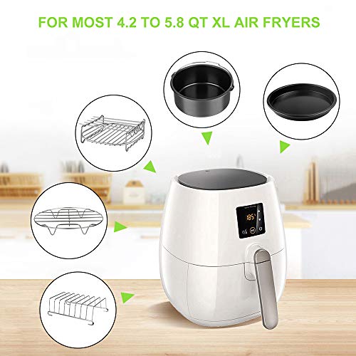 Air Fryer Accessories Set for 3.7, 5.3, 5.5, 5.8 QT,12 pieces for Gowise Phillips and Cozyna