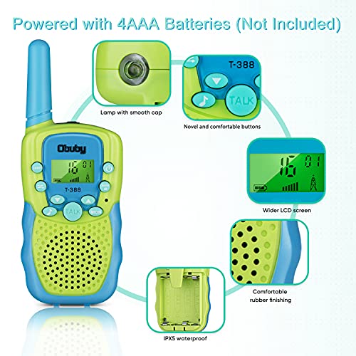 Walkie Talkies for Kids 22 Channels 2 Way Radio Toys with LCD Flashlight 3 KMs Range