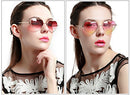Dollger Red Heart Shape Sunglasses for Women Metal Fame Party Favor