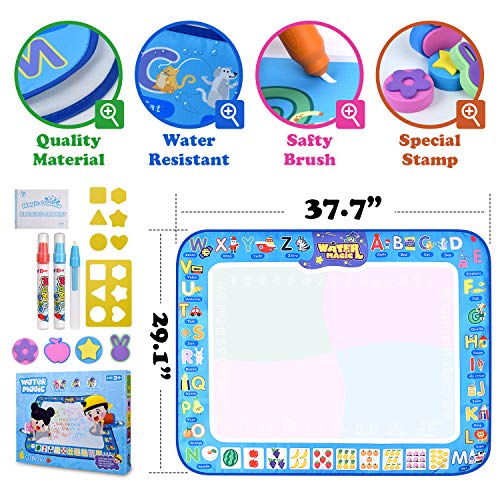 Magic Water Drawing Mat Toys, Large Size 37.7X 29.1 in