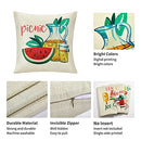 Summer Pillow Covers 18x18: Watermelon Decorative Pillow Covers