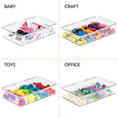 Plastic Hard Shell Stackable Eyeglass Case Storage Organizer, Hinged Lid