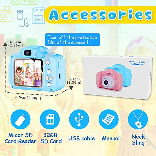 Kids Selfie Camera, Christmas Birthday Gifts for Boys Age 3-9