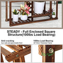 FOLDIFY Pine Wood Plant Stand Indoor Outdoor Multiple Flower Pot Holder Shelf