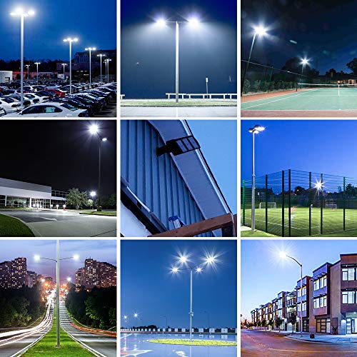 300W LED Parking Lot Lights with Adjustable Arm Mount Dusk-to-Dawn Photocell Sensor