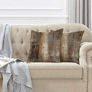 Taupe Abstract Art Artwork Pillow Cover, Gallery Modern Decorative Throw Pillows