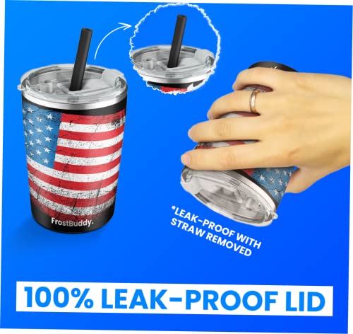 Sippin Cup Kidsbuddy Kids Water Bottle with Straw Lid | Insulated Stainless Steel Reusable