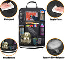 Car Backseat Organizer with 10" Table Holder, 9 Storage Pockets Seat Back Protectors