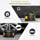 Air Compressor Tire Inflator, Portable 12V DC/120V AC Tire Pump