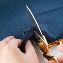 Heavy Duty Tailor Scissors 8" Gold Stainless Steel Dressmaker Shears(Gold)