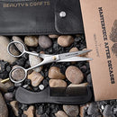 5’’ German Beard Mustache Scissor with 2 comb and Carrying pouch