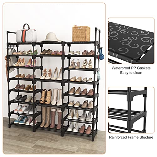 Shoe Organizer 8 Tiers Shoe Rack 36-42 Pairs Shoe and Boots Durable Metal