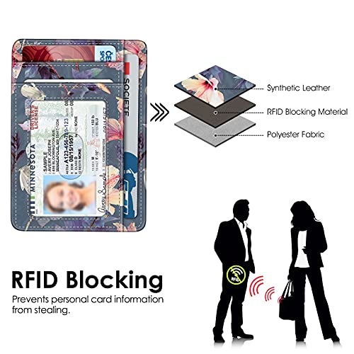 Slim Minimalist Front Pocket Wallet, Blocking Credit Card Holder Card Cases