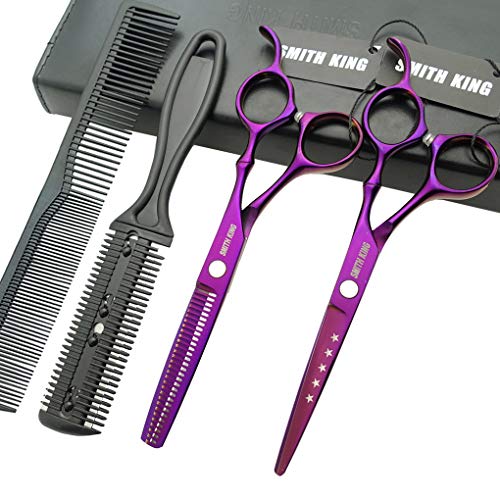 6.0 Inches Hair Cutting Scissors Set with Combs Lether Scissors Case,Hair cutting