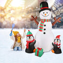 6ft Christmas Inflatables Outdoor Decorations, Blow Up Snowman Penguins