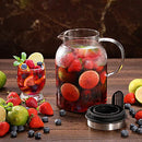 Pitcher, Fruit Infuser Water Pitcher with Removable Lid, High Heat Resistance  Pitcher