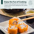 Beginner Sushi Making Kit, 10 Piece Bamboo Sushi Kit with 2 Bamboo Rolling Mats