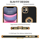 iPhone 11 Case with 360° Ring Holder, Shockproof Slim Kickstand Magnetic Support Car