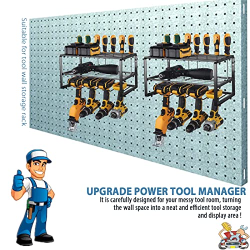 Power Tool Organizer, Amoowis Garage Tool Organizers and Storage, 3 Layers Heavy Duty Metal Tool Shelf