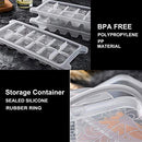 Ice Cube Trays and Ice Cube Storage Container Set With Airtight Locking Lid,3 Packs