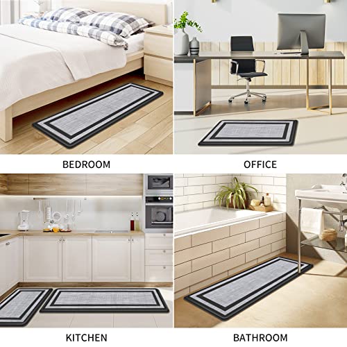 Kitchen Mat [2 PCS] Cushioned Anti-Fatigue Kitchen Rugs Non-Skid Waterproof