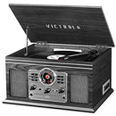 6-in-1 Bluetooth Record Player & Multimedia Center with Built-in Speakers