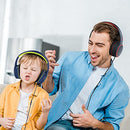 On-Ear Headphones with Microphone, Lightweight Folding Stereo Bass Headphones