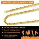 Diamond Cut Miami Cuban Link Chain for Men, Gold Chain for Men