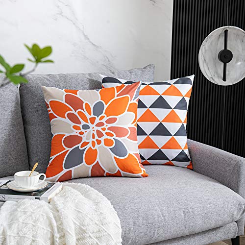 Set of 4 Decorative Pillow Covers 18x18 Inch Geometric Modern Throw Pillow Cover