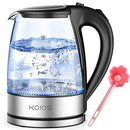 KOIOS Electric Kettle 1.8L Hot Water Boiler Teapot & Glass Tea Kettle with LED