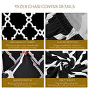 Chair Covers for Dining Room Set of 2 - Stretchable Washable Removable Kitchen Chair