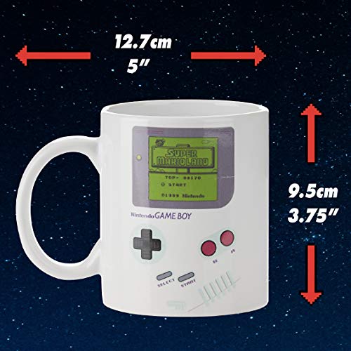 Paladone Gameboy Heat Changing Coffee Mug - Gift for Gamers, Fathers, Coffee