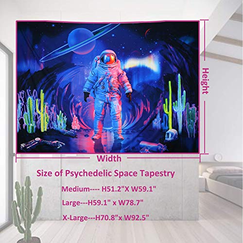 Astronaut Tapestry Trippy Planet Tapestry Psychedelic Galaxy Space Tapestry