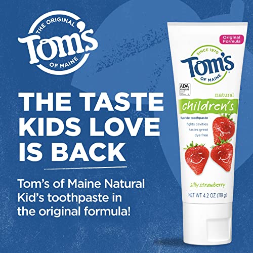 ADA Approved Fluoride Children's Toothpaste, Natural Toothpaste, Dye Free