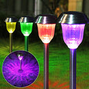 Solar Pathway Lights Garden Lights 7 Color Changing Outdoor Solar Yard Lights