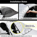 Winter Windshield Cover for Ice Frost with Magnetic Edge, Fit Most Cars and SUV, Silver