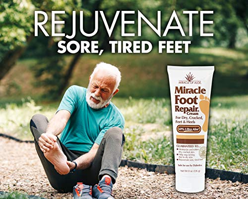 Foot Repair Cream | 60% Pure Aloe Vera Gel | Fast Relief for Dry, Cracked, Itchy Feet