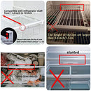 Fridge Drawer Organizer, Refrigerator Organizer Bins, Pull Out with Handle, Fridge Shelf Holder Storage Box, Clear Container for Food,Drinks,Fit for Fridge Shelf Under 0.6" (1 Pack Medium)