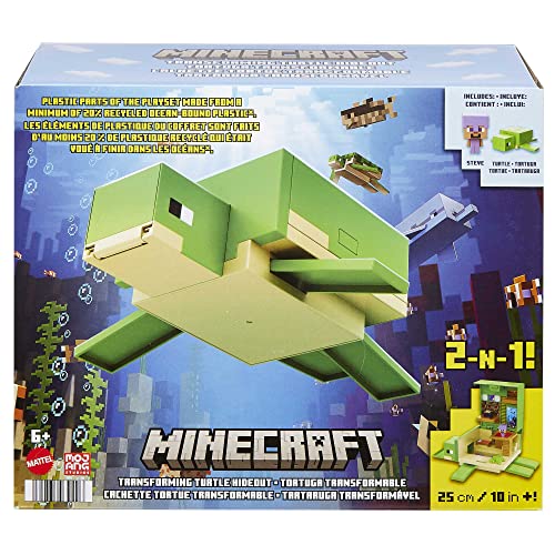 Minecraft Transforming Turtle Hideout, Authentic Pixelated Video-Game Role Play