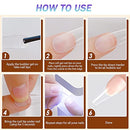 Soft Gel Full Cover Nail Tips Kit for Soak Off Artificial Nail Extensions with Case, 240 PCS